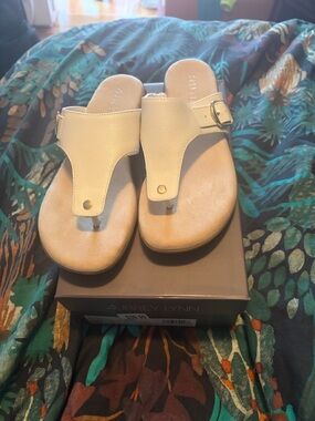 Aubrey Lynn Thong Sandals with Buckle